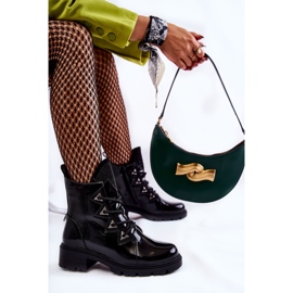 S.Barski Bottines Chaudes Laquées Avec Jet Black Gwen le noir 1