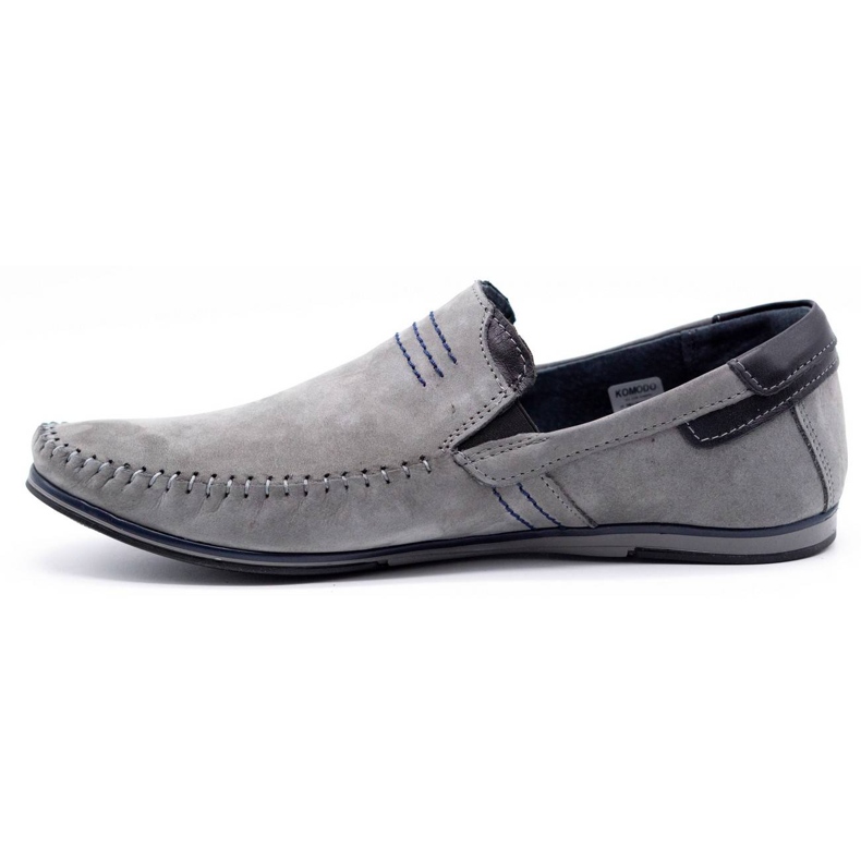 KOMODO Mocassins cuir homme 876 gris 1