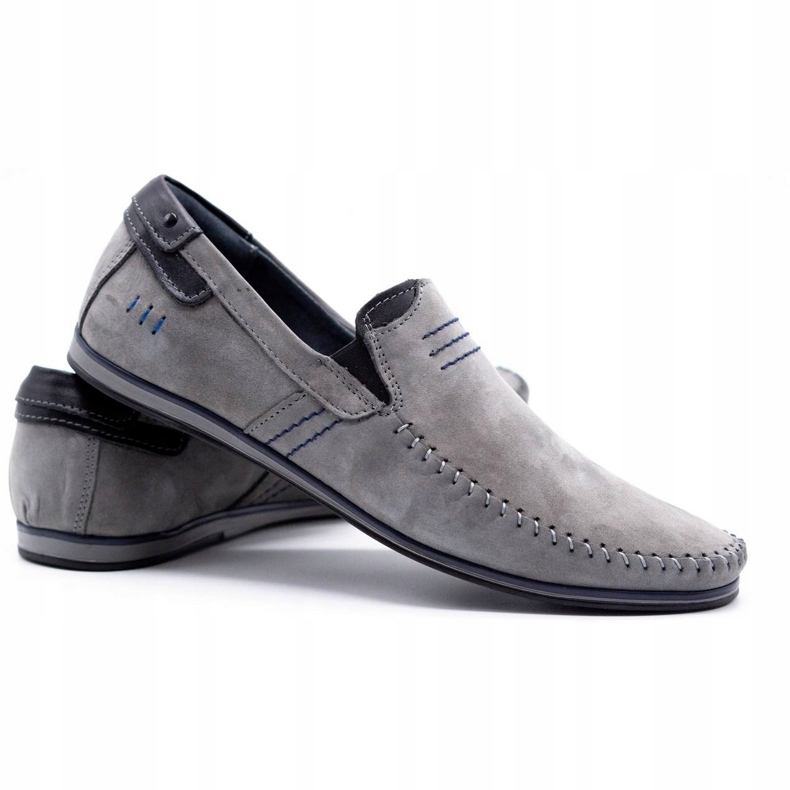 KOMODO Mocassins cuir homme 876 gris 3