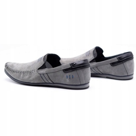 KOMODO Mocassins cuir homme 876 gris 4