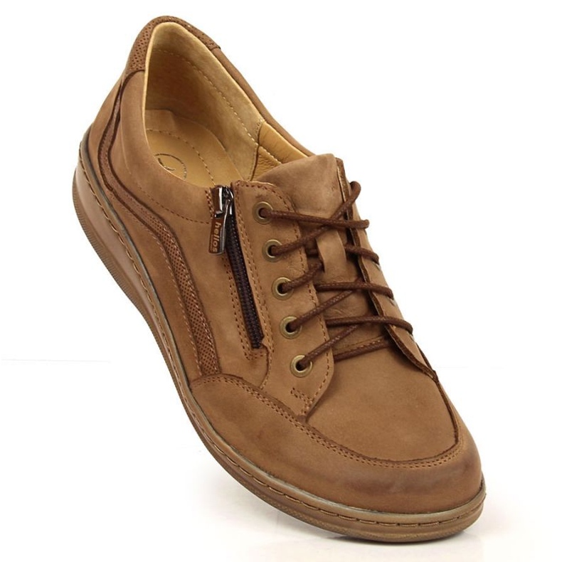 Helios Chaussures en cuir confortables brun 1