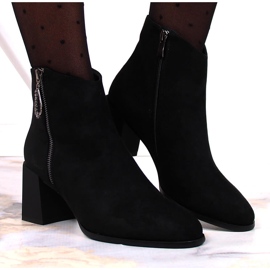 S.Barski Bottes pour femmes sur un bloc de daim noir par S. Bararski le noir 6