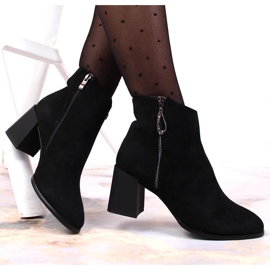 S.Barski Bottes pour femmes sur un bloc de daim noir par S. Bararski le noir 5