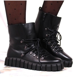 Bottines plateforme chaudes femme Noir Potocki WOL108A le noir 6