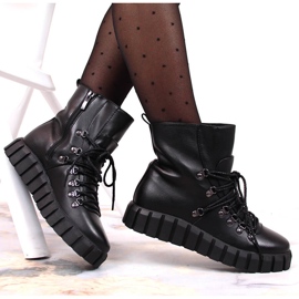 Bottines plateforme chaudes femme Noir Potocki WOL108A le noir 5