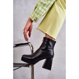 Bottines à gros talons pour femmes avec fermeture éclair Noir Carrera le noir 3