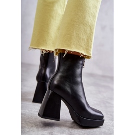 Bottines à gros talons pour femmes avec fermeture éclair Noir Carrera le noir 2