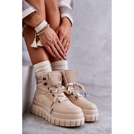 FG2 Bottes confortables sur la plate-forme beige Sanchio 1