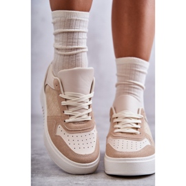 Chaussures De Sport Basses Pour Femme Sur La Plateforme Beige Kyllie 2 Chaussures De Sport Basses Pour Femme Sur La Plateforme Beige Kyllie 2