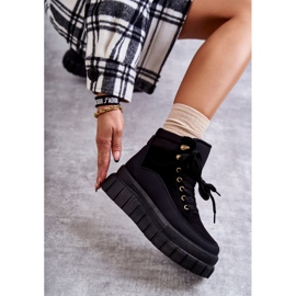 FG2 Bottes confortables sur la plate-forme noire Sanchio le noir 4