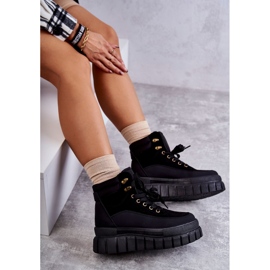 FG2 Bottes confortables sur la plate-forme noire Sanchio le noir 7