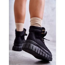 FG2 Bottes confortables sur la plate-forme noire Sanchio le noir 3