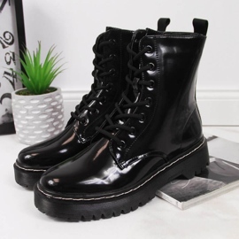 Bottines chaudes laquées Vinceza W JAN55A noir le noir 3