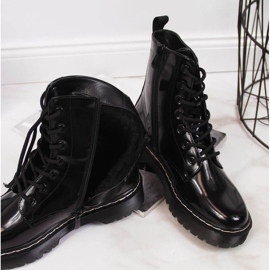 Bottines chaudes laquées Vinceza W JAN55A noir le noir 5