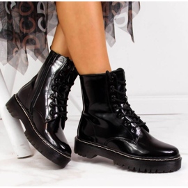 Bottines chaudes laquées Vinceza W JAN55A noir le noir 6