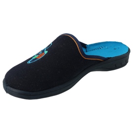 Befado chaussons enfants colorés avec broderie 707Y420 bleu marine 3
