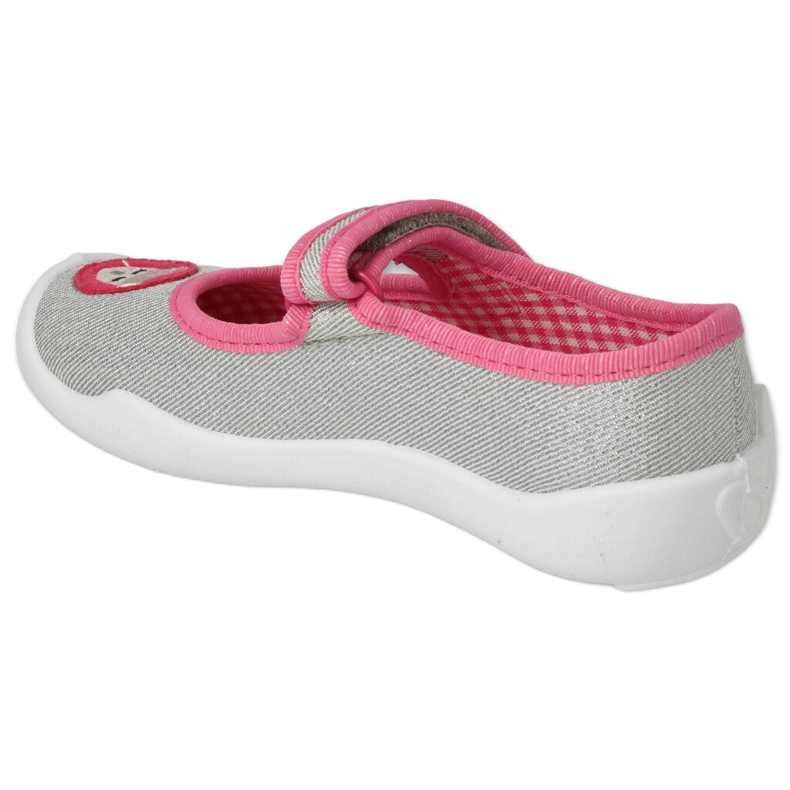 Befado chaussures enfants avec velcro 114X501 argent/rose 2