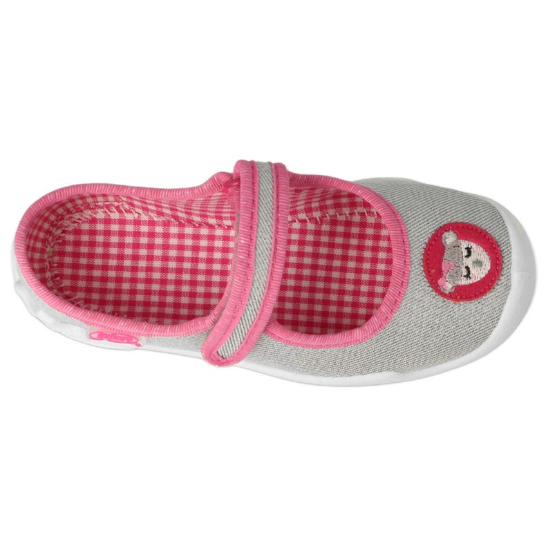 Befado chaussures enfants avec velcro 114X501 argent/rose 3