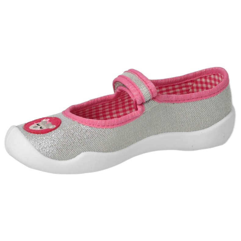 Befado chaussures enfants avec velcro 114X501 argent/rose 4
