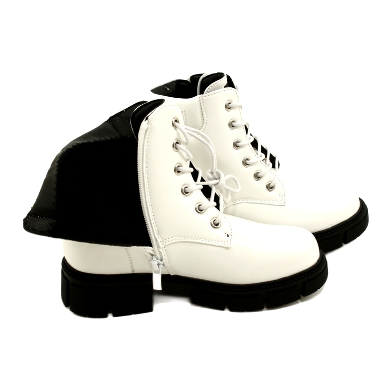American Club American High Girls 'Workers Isulater Shoes White blanc 5