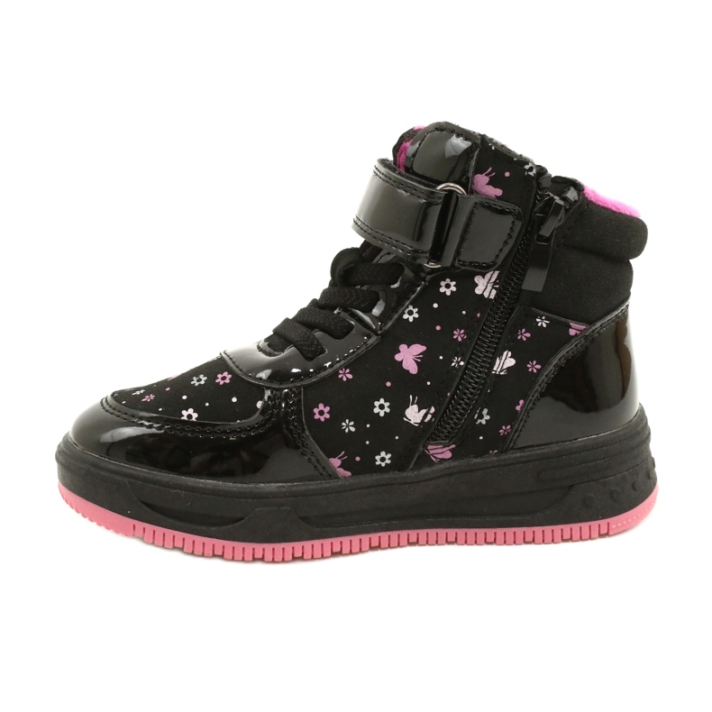 American Club American Boots Bottes chaudes XD66 Noir rose 1