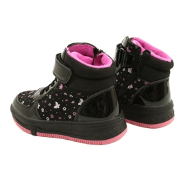 American Club American Boots Bottes chaudes XD66 Noir le noir rose 5