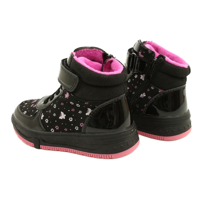 American Club American Boots Bottes chaudes XD66 Noir rose 5