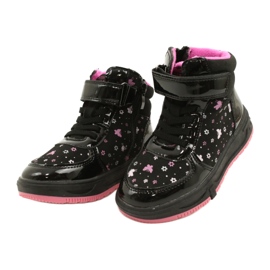 American Club American Boots Bottes chaudes XD66 Noir le noir rose 2