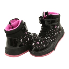 American Club American Boots Bottes chaudes XD66 Noir le noir rose 3