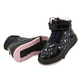 American Club American Boots Bottes chaudes XD66 Bleu marine rose 4