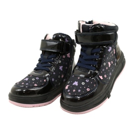 American Club American Boots Bottes chaudes XD66 Bleu marine rose 2