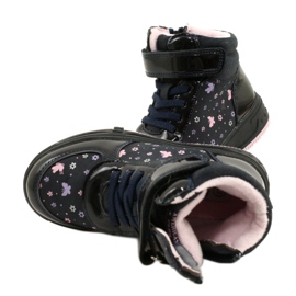 American Club American Boots Bottes chaudes XD66 Bleu marine rose 5