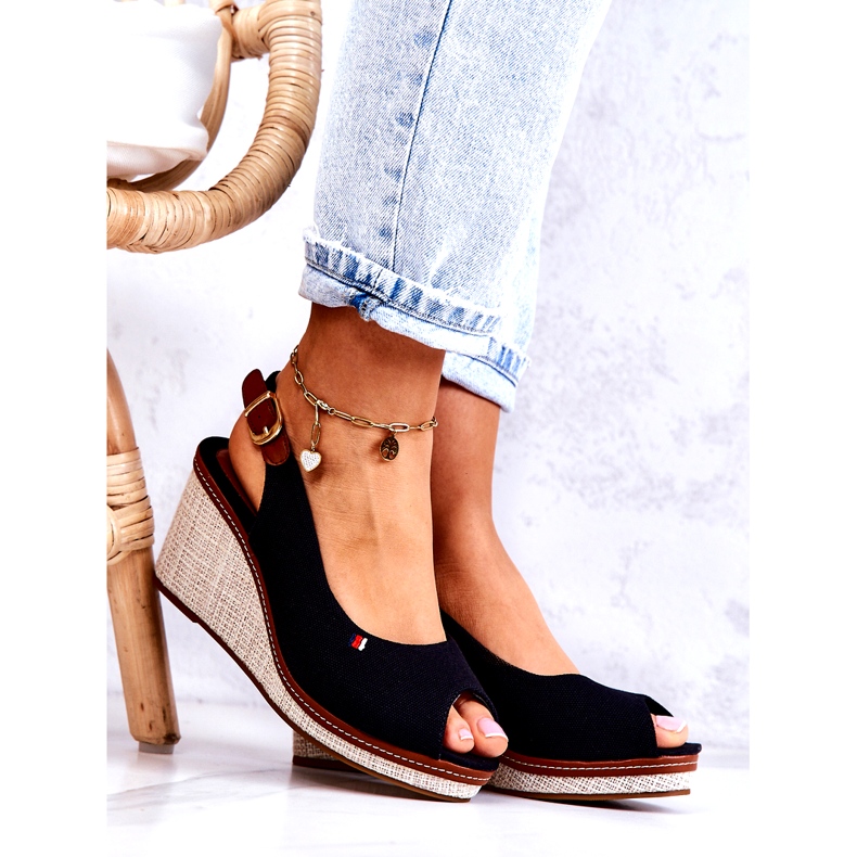 PS1 Sandales Confortables Femme Avec Boucle Noir Thallas 2