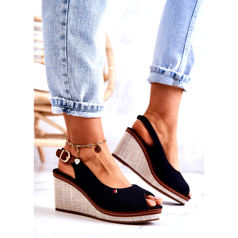 PS1 Sandales Confortables Femme Avec Boucle Noir Thallas 1