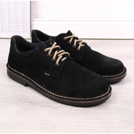 Chaussures en cuir, daim pour homme, noir Gregor 1108 le noir 1