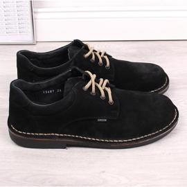 Chaussures en cuir, daim pour homme, noir Gregor 1108 le noir 3