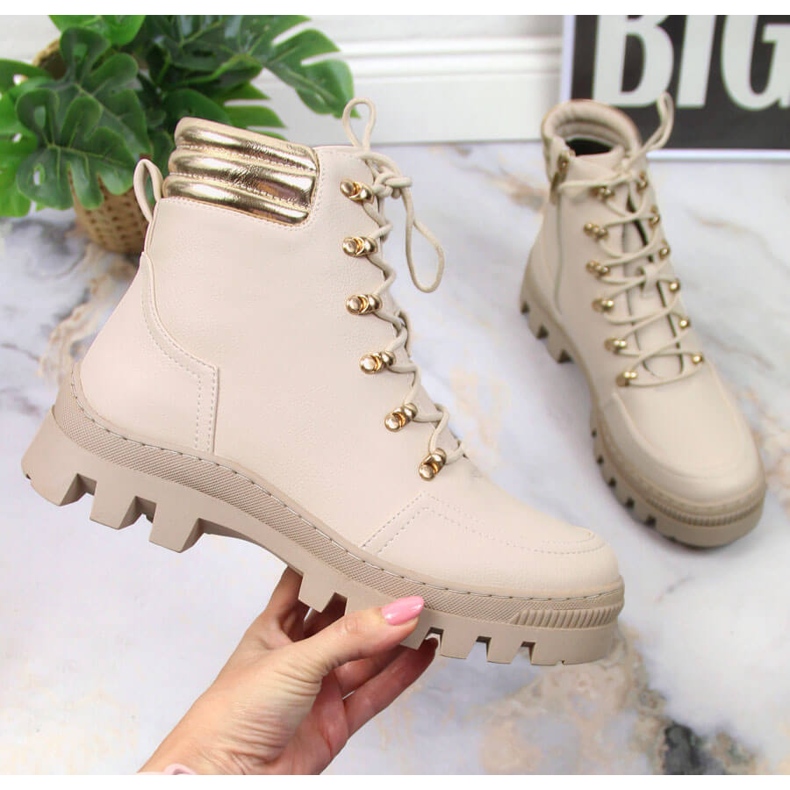 Bottes de randonnée pour femmes, travailleurs de la plate-forme beige, Potocki 1 Bottes de randonnée pour femmes, travailleurs de la plate-forme beige, Potocki 1