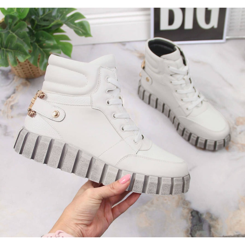 Ouvrières de plate-forme pour femmes à décor Potocki blanc 1