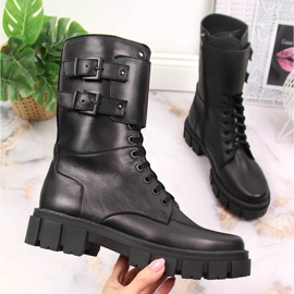 Ouvrières en cuir isolé Dolce Pietro noir le noir 4