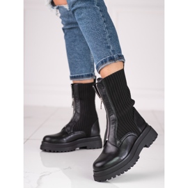 Sacs pour femmes Shelovet noirs avec une fermeture éclair 1