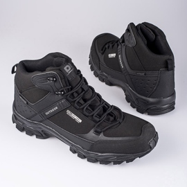 Chaussures de trekking à lacets DK pour hommes avec une tige haute noir 1