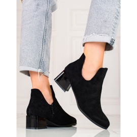 Bottes pour femmes noires avec une coupe Daszyński le noir 2