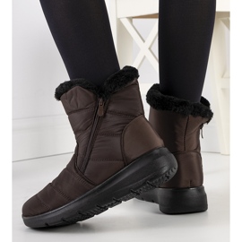 Bottes matelassées marron de Blibrey brun 1