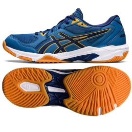 Asics Gel-Rocket 10 M 1071A054 407 chaussures de volley-ball bleu bleus et bleu marine 1