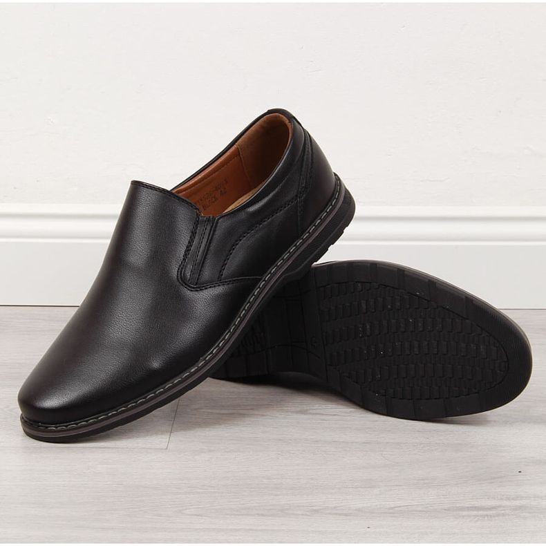 News Chaussures à enfiler noires pour hommes 2