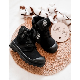 PA1 Baskets Montantes Enfant Noir Tobby 2