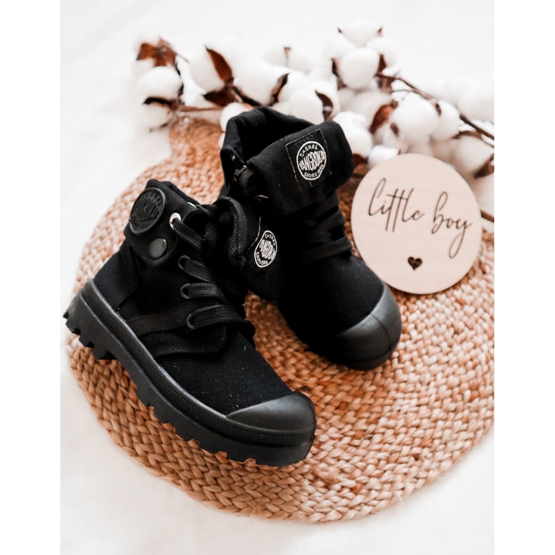 PA1 Baskets Montantes Enfant Noir Tobby 2