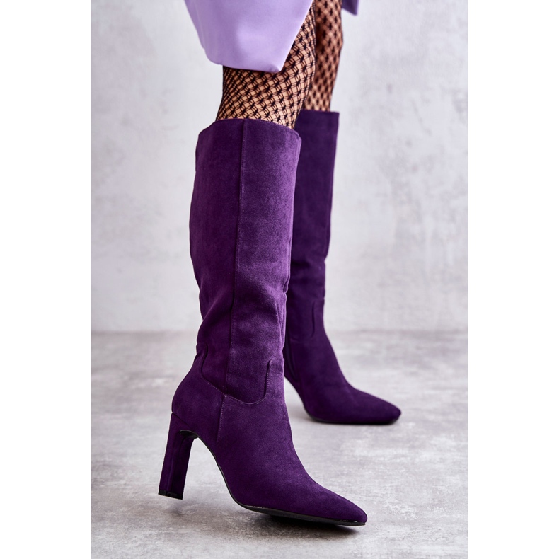 FG2 Bottes pour femmes sur le talon jusqu'au genou Violet Truly Love 1 FG2 Bottes pour femmes sur le talon jusqu'au genou Violet Truly Love 1