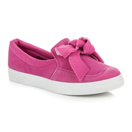 Seastar Baskets en daim à nœud rose 2