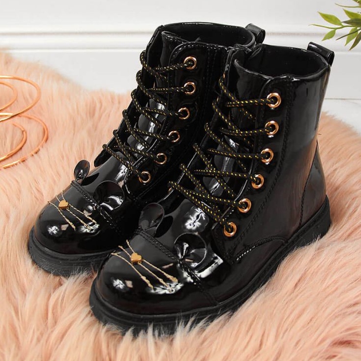 PA1 Bottes isolées Jr EVE319A noir blanc 2